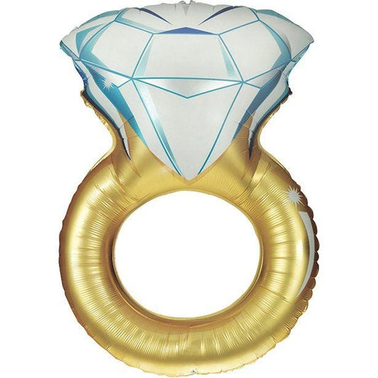 Diamond Ring Gold Giant Balloon - 37" Foil