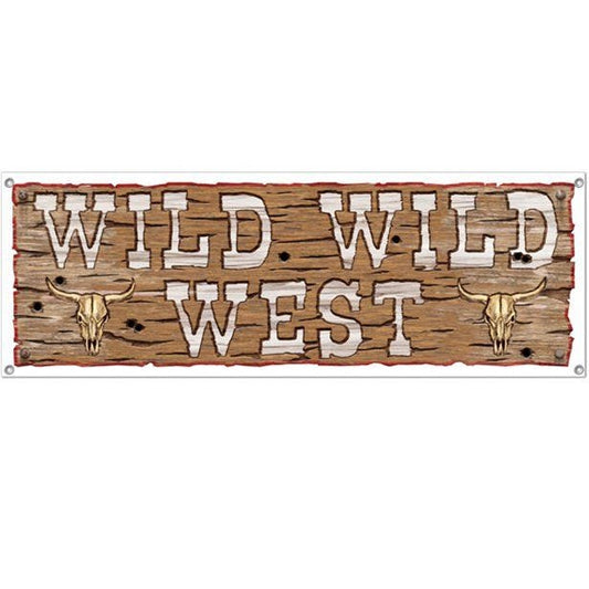Wild West Sign Banner - 5ft