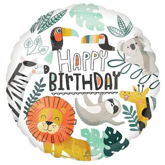 Get Wild Safari 'Happy Birthday' Foil Balloon - 18"