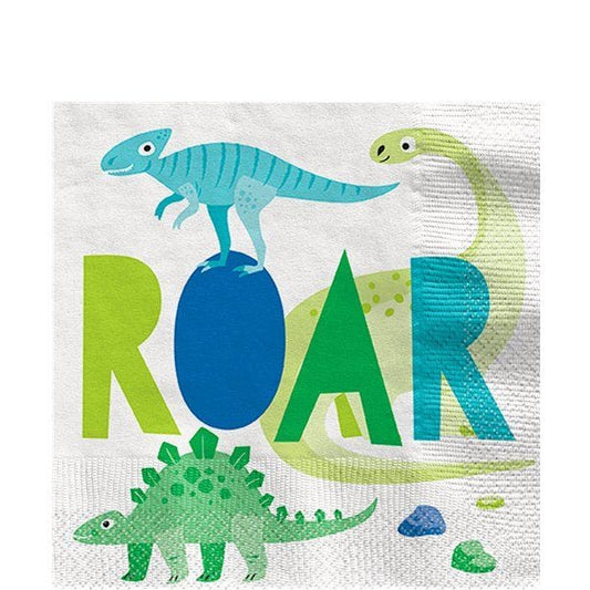 Dino-Roar Paper Napkins - 33cm (16pk)