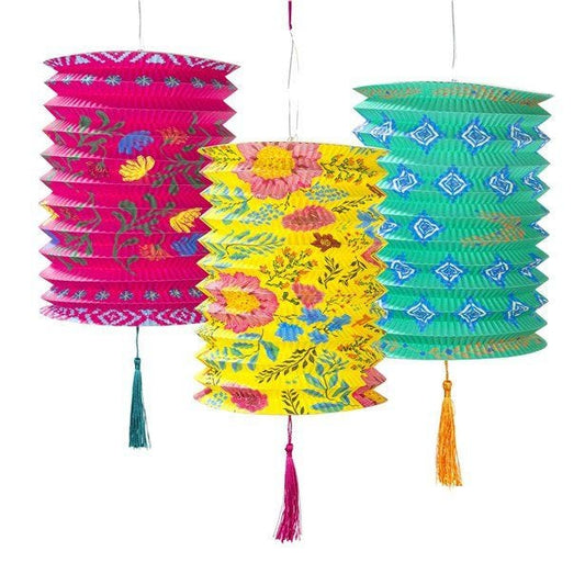 Mexican Boho Paper Lanterns (3pk)