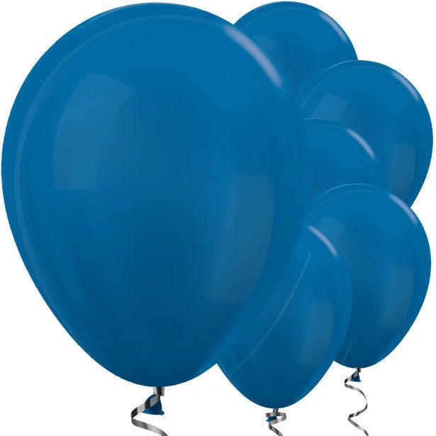 Blue Metallic Balloons - 12" Latex Balloons (50pk)