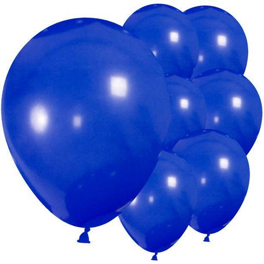 Blue Balloons with Ribbon - 9" Latex (30pk)