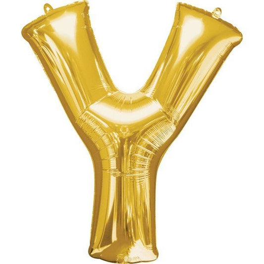 Gold Letter Y Balloon - 16" Foil
