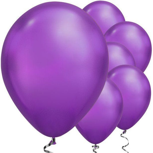 Purple Chrome Balloons - 11" Latex (25pk)