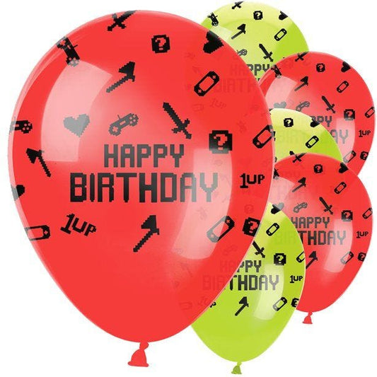 Game On 'Happy Birthday' Latex Balloons - 12" (6pk)