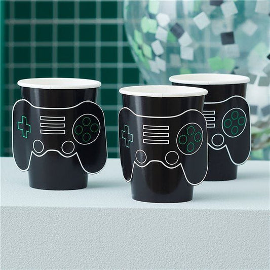 Gamer Pop Out Paper Cups - 266ml (8pk)