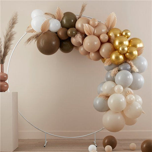 Taupe & Nude Balloon Arch - 75 Balloons