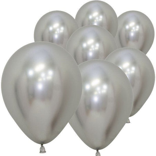 Silver Reflex Balloons - 5" Latex (50pk)
