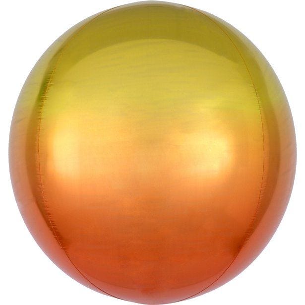 Ombre Yellow & Orange Orbz Balloon - 16" Foil