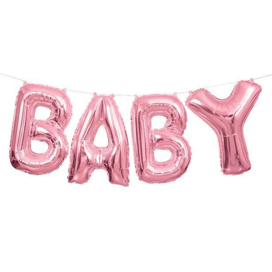 Baby Pink Phrase Balloon Bunting - 14" Foil