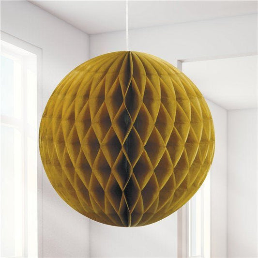 Gold Honeycomb Ball Decoration - 20cm