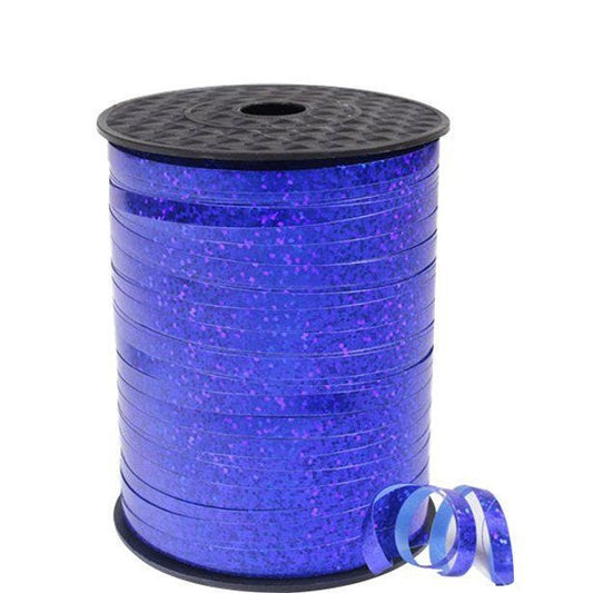 Blue Holographic Curling Balloon Ribbon - 228m