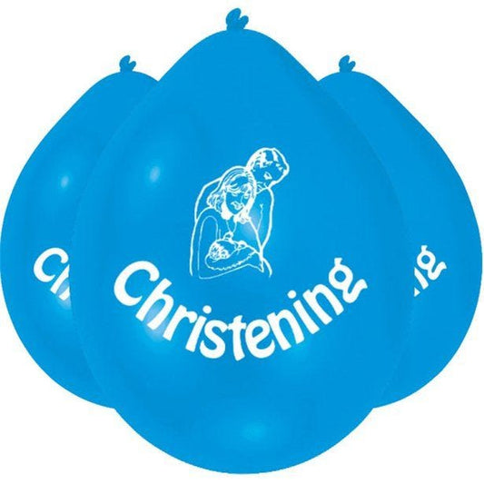 Christening Blue Balloons - 9'' Latex (10pk)