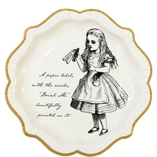Alice in Wonderland Plates - 23cm (12pk)