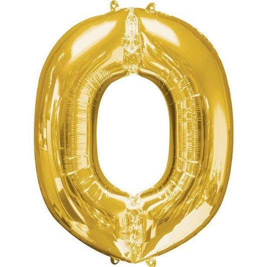 Gold Letter O Balloon - 16" Foil