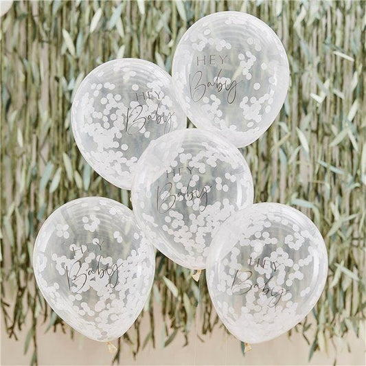 Botanical Baby Confetti Latex Balloons - 12" (5pk)