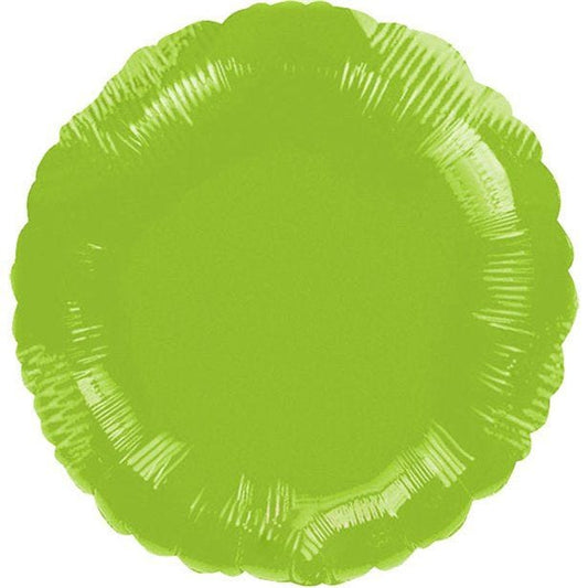 Lime Green Round Balloon - 18'' Foil - unpackaged