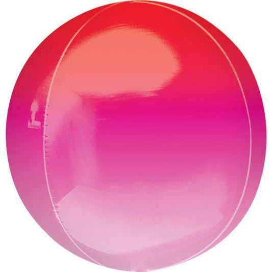 Red & Pink Orbz Balloon - 16" Foil