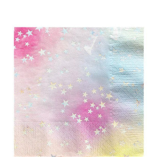Girls Rule Hot Stamped Starry Lunch Napkin - 33cm (16pk)