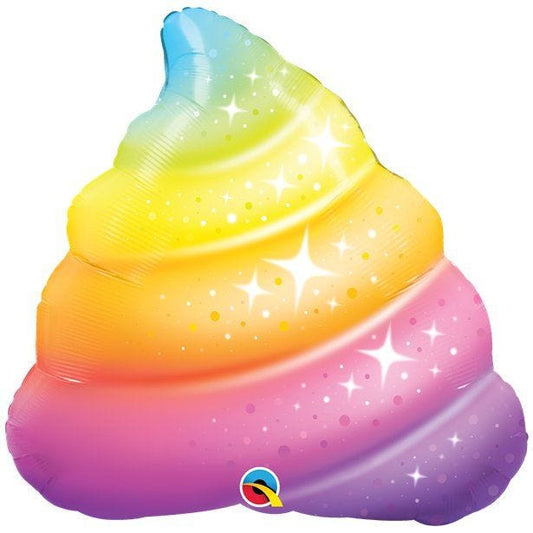 Rainbow Poop Supersize Balloon - 30" Foil