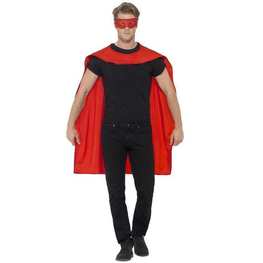 Red Cape and Mask - Adult