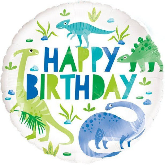 Dino-Roar 'Happy Birthday' Foil Balloon - 18"
