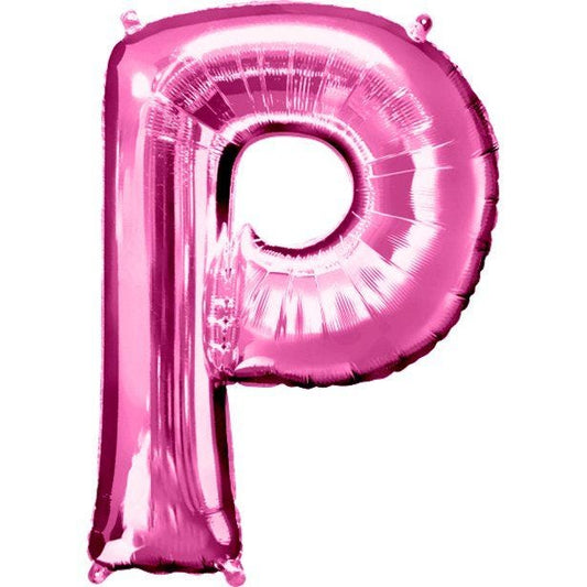 Pink Letter P Balloon - 34" Foil