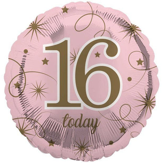16th Pink Birthday Balloon - 18" Foil