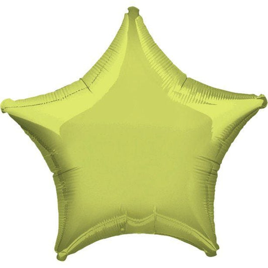 Metallic Lime Green Star Balloon - 19" Foil