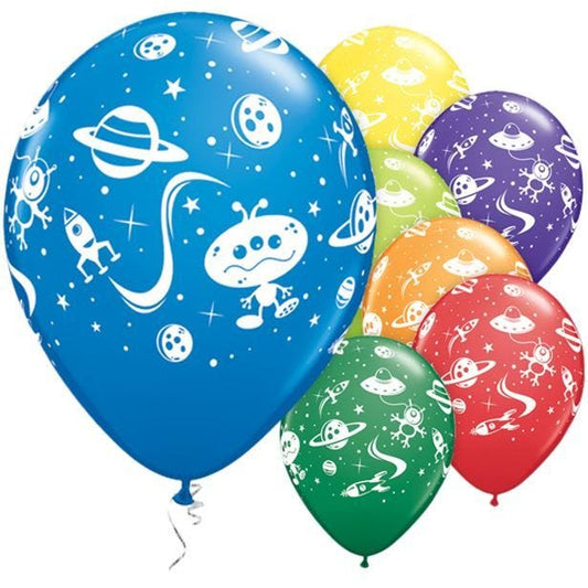 Aliens & Spaceships Balloons Assortment - 11" Latex (25pk)