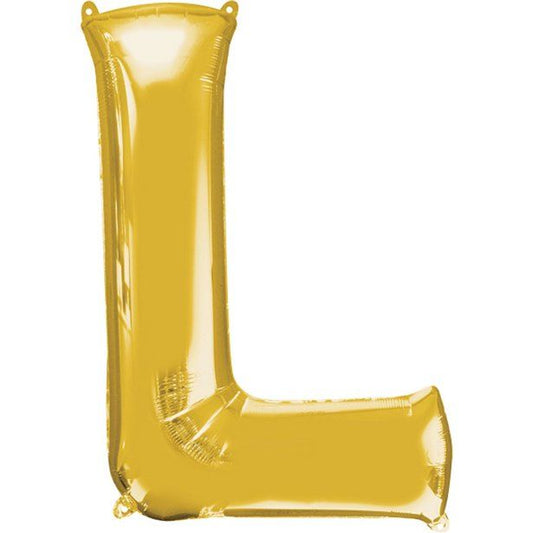 Gold Letter L Balloon - 34" Foil
