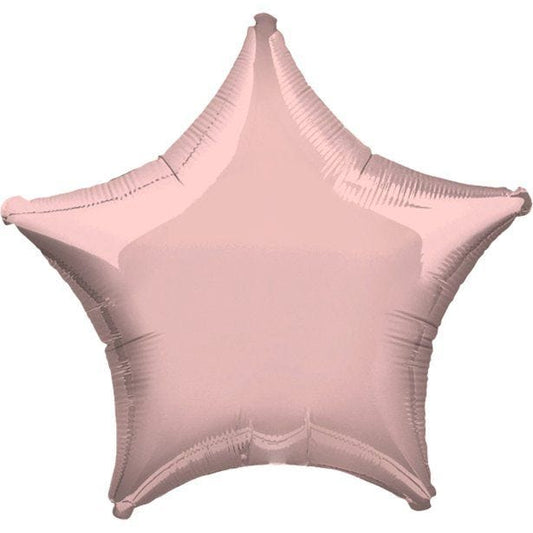 Metallic Pearl Pastel Pink Star Balloon - 19'' Foil - unpackaged