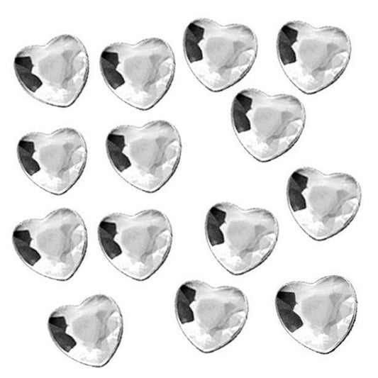Silver Hearts Table Diamantes (28g pack)