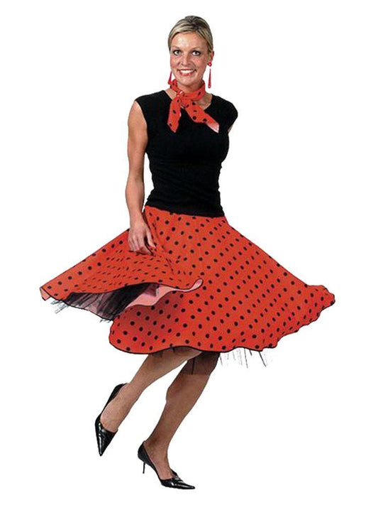 Rock'n'Roll Skirt Red - Adult Costume