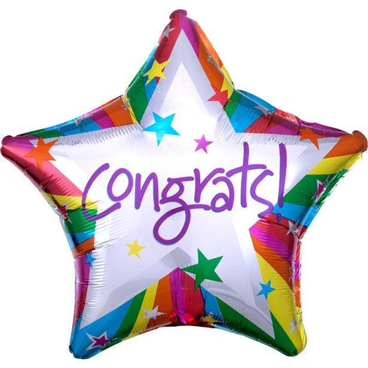 Congrats Star Foil Balloon - 18"