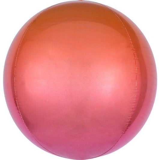 Ombre Red & Orange Orbz Balloon - 16" Foil