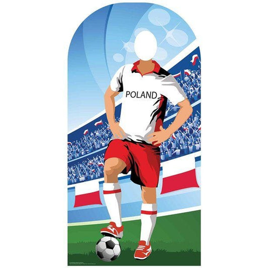 Poland Football Stand-In Cardboard Photo Prop - 190cm x 96cm