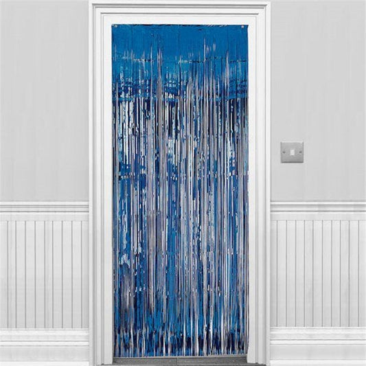 Blue Foil Door Curtain - 2.4m x 92cm