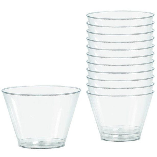 Clear Plastic Tumbler Glasses - 255ml (20pk)