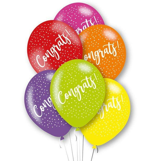 Congrats Latex Balloons - 11" (6pk)