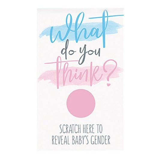 What Do You Think Gender Reveal Scratch Card - Girl (10pk)