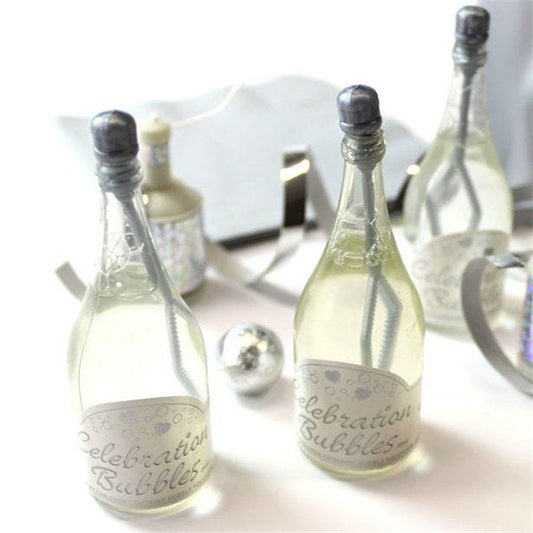 Silver Champagne Wedding Bubbles - 32ml (24pk)