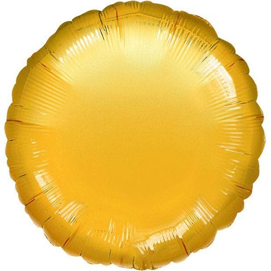 Gold Round Balloon - 18'' Foil - unpackaged