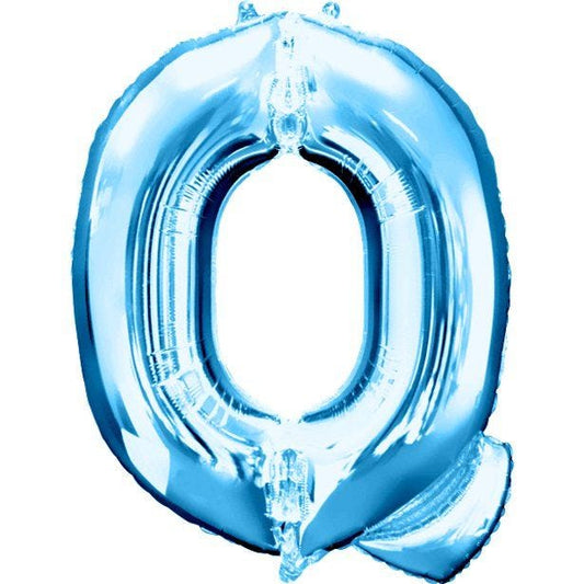 Blue Letter Q Balloon - 34" Foil