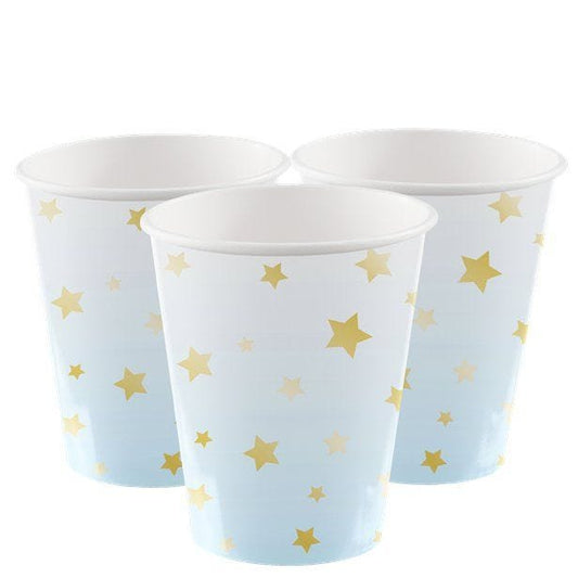 1st Birthday Blue Paper Cups - 250ml (8pk)