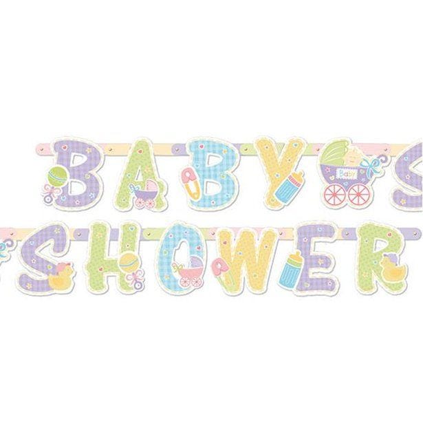 Baby Shower Jointed Letter Banner - 1.9m