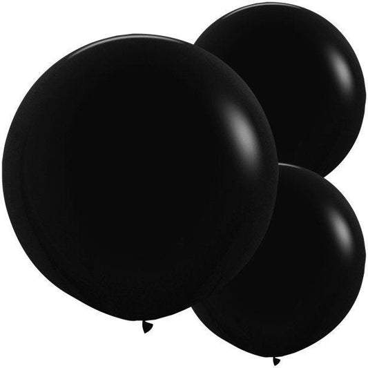 Black Balloons - 24" Latex (3pk)