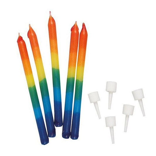 Rainbow Ombre Candles - 10cm (12pk)