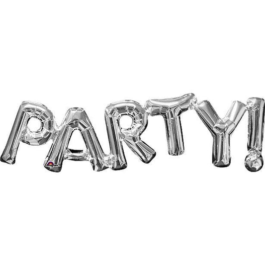 Party Silver Foil Phrase Balloon